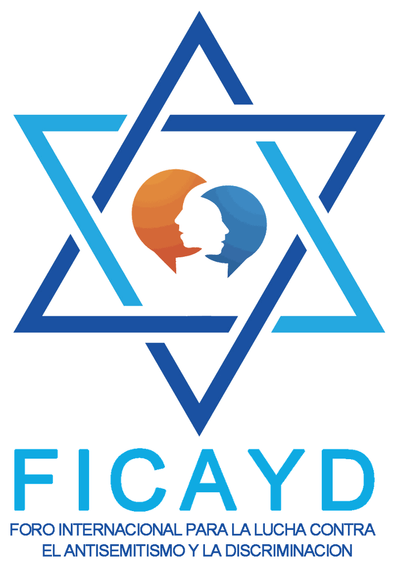 Logo de FICAYD: estrella de David con dos rostros en diálogo